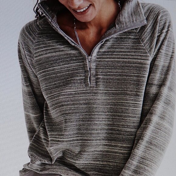 Madewell VelourSpace Dyed 1/2 Zip Sweatshirt Size M - Picture 1 of 4